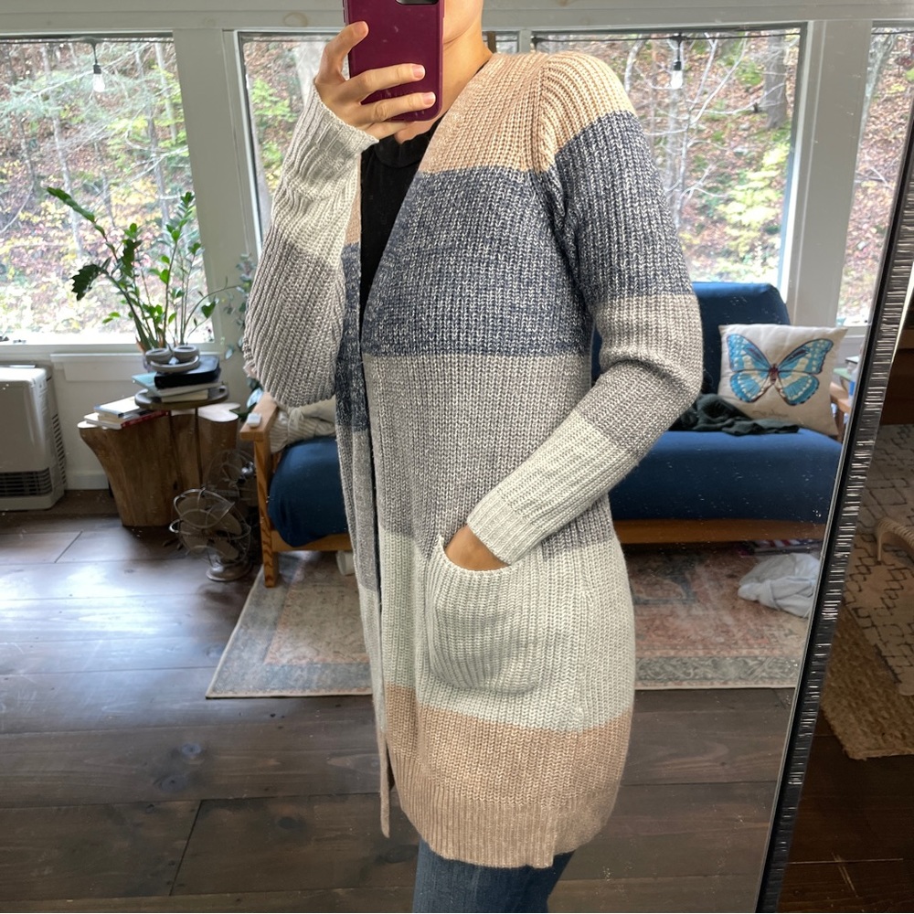 Color Block Cardigan, size S - Picture 3 of 7